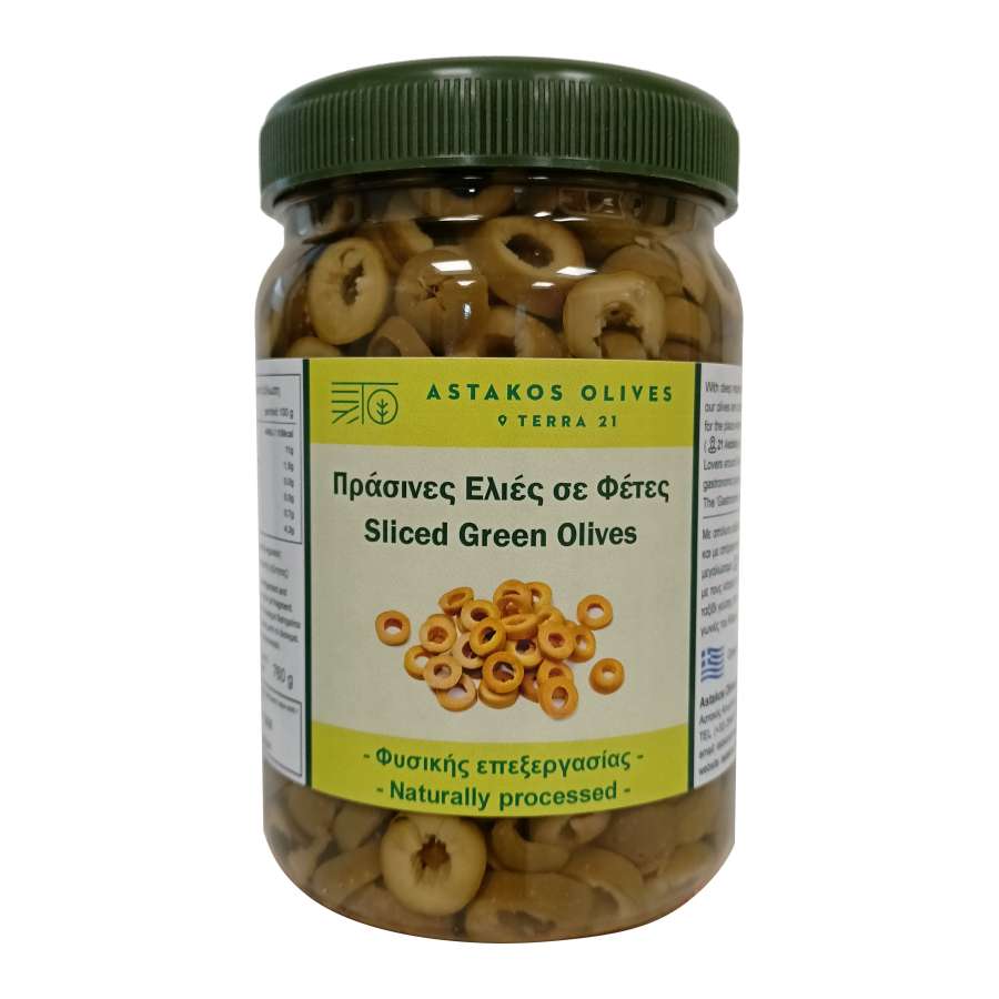 Sliced Green Olives PET 725g