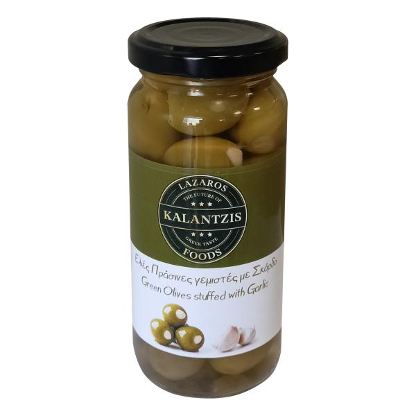 Lazaros Kalantzis Foods - Green Olives Stuffed Garlic 120g