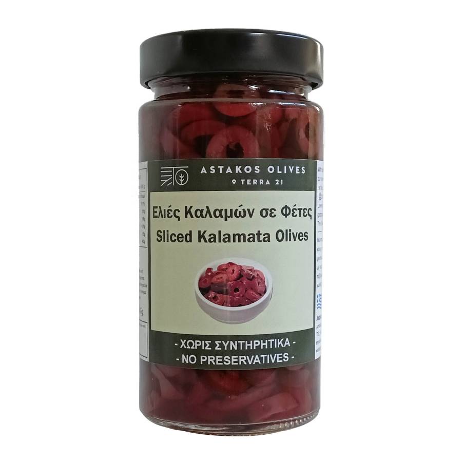 Sliced Kalamata Olives Glass 345g