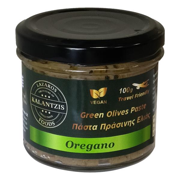 Lazaros Kalantzis Foods - Green Olives Paste Oregano 100g