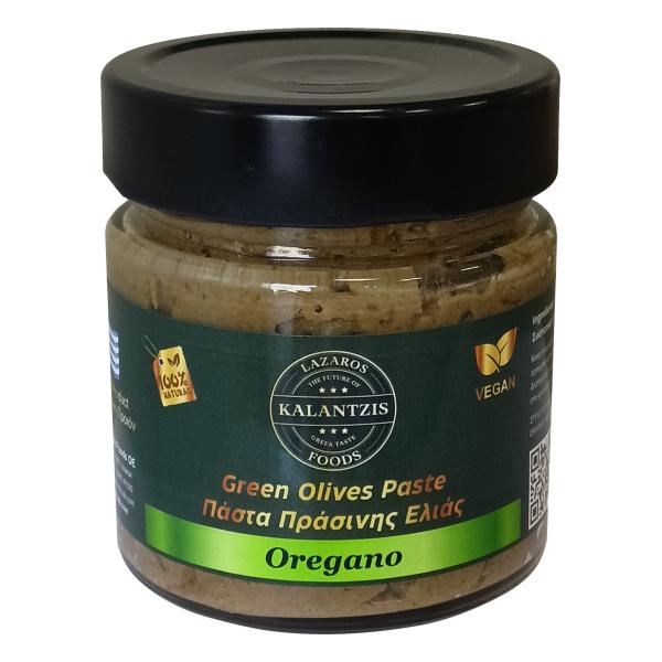 Lazaros Kalantzis Foods - Green Olives Paste Oregano 200g