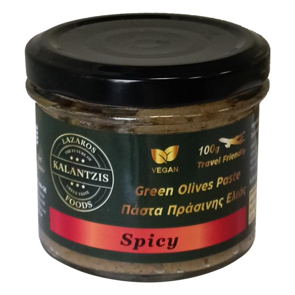 Lazaros Kalantzis Foods - Green Olives Paste Spicy 100g