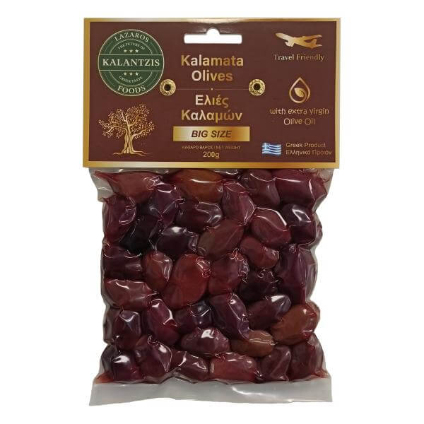 Lazaros Kalantzis Foods - Kalamata Olives Medium Size Vacuum 250g