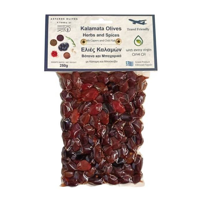 Kalamata Olives - Herbs and Spices Vacuum 250g