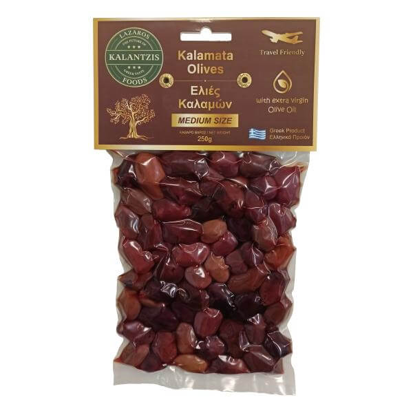 Lazaros Kalantzis Foods - Kalamata Olives Small Size Vacuum 250g