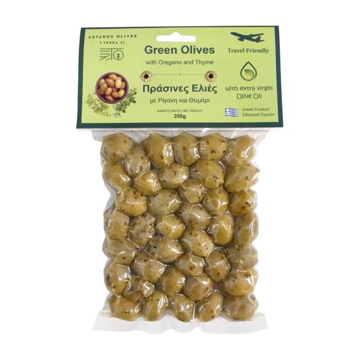 Green Olives - Oregano Vacuum 250g