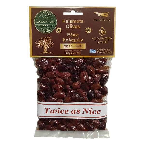 Lazaros Kalantzis Foods - Kalamata Olives Small Size Vacuum 380g